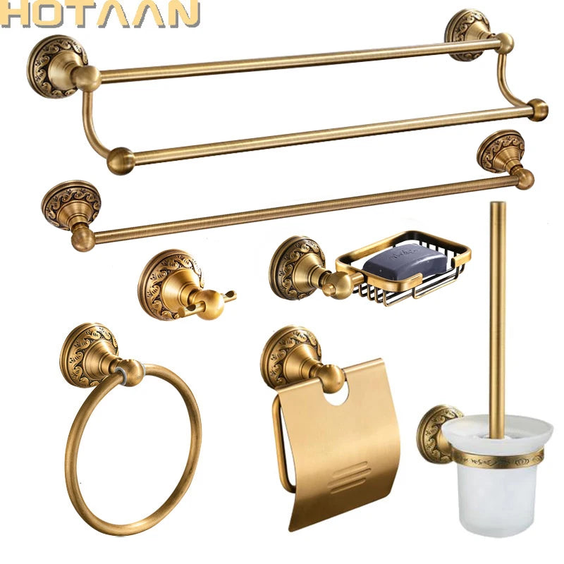 Antique Brass Aluminium Bathroom Accessories - Treva's Designs