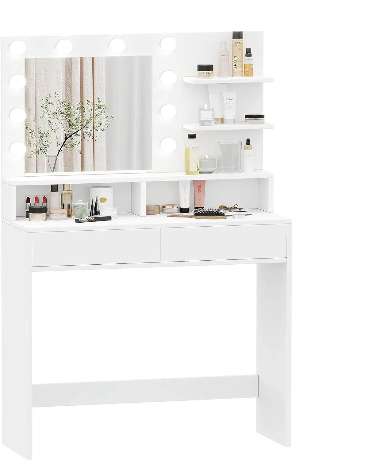 , Makeup Vanity Desk with Drawers - Treva's Designs