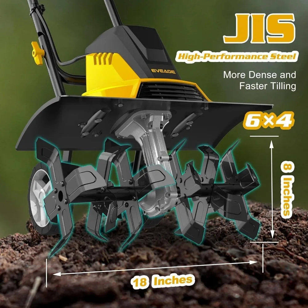 13.5AMP Electric Corded Garden Tiller & Cultivator