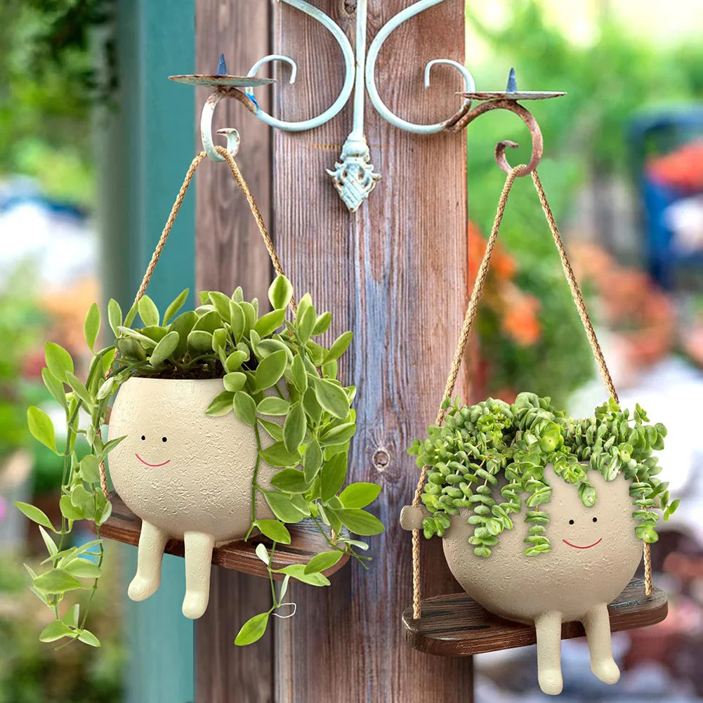 Flower Pot Wall Planter Swing - Treva's Designs