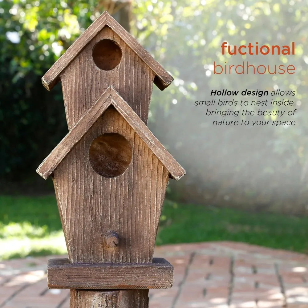 Waterfall Fountain and Birdhouse - Treva's Designs